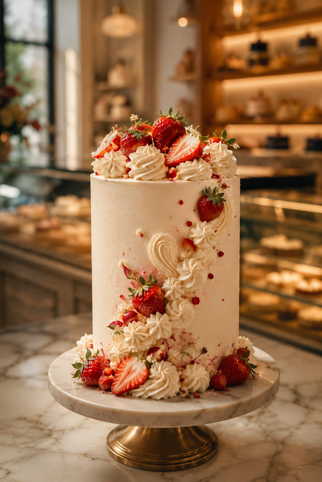 Decorated bakery cake